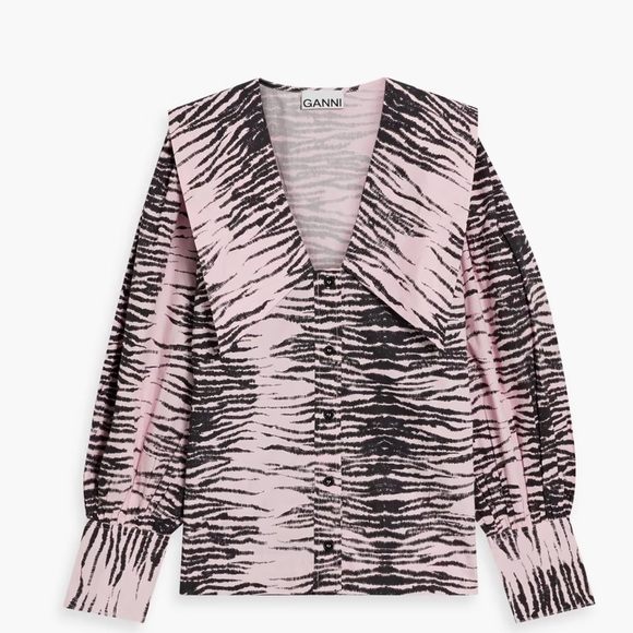 Ganni Tops - GANNI oversized collar poplin button down